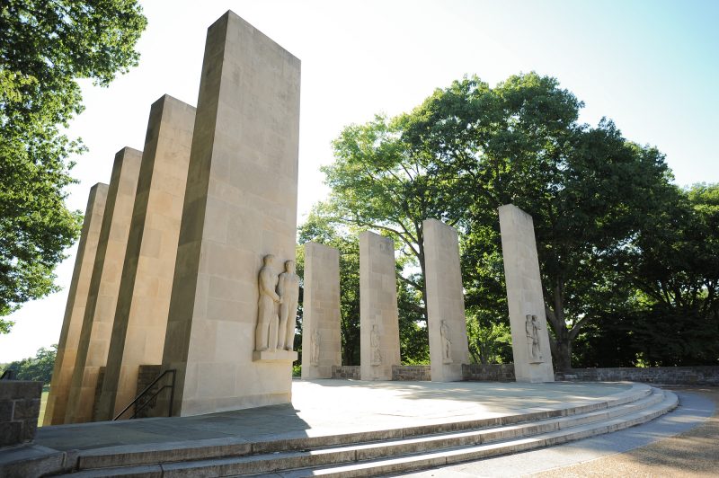 Pylons on campus